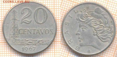 Бразилия 20 сентаво 1967 г., до 28.10.2020 г. 22.00 по Мос - Бразилия 20 сентаво 1967 2075