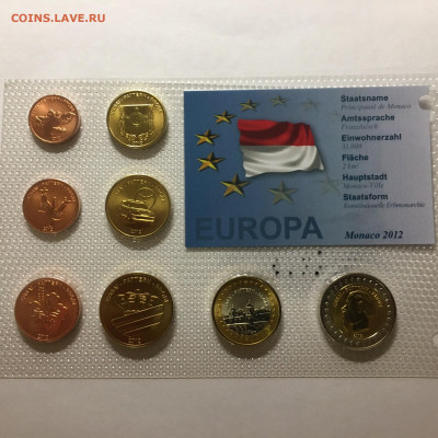 Монако 2012г Набор от 1 цента до 2 Евро (пробные) - image-11-10-20-06-31-1