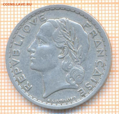 Франция 5 франков 1945 г., до 29.10.2020 г. 22.00 по Москве - Франция 5 франков 1945 2108