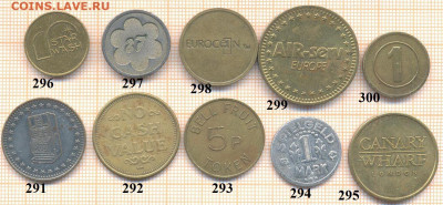 жетоны разные 30, фикс - жетон 30 291-300