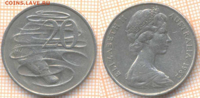 Австралия 20 центов 1982 г., до  29.10.2020 г. 22.00 по Моск - Австралия 20 центов 1982 2139