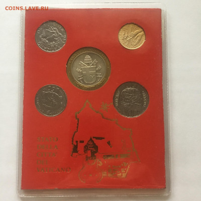 Ватикан Набор 4 монеты + жетон +2 почтовые марки - image-22-10-20-02-11