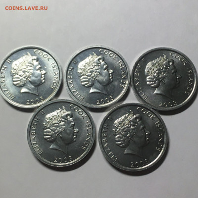 Острова Кука 2003г 1 цент Набор 5 монет - image-02-09-20-08-56