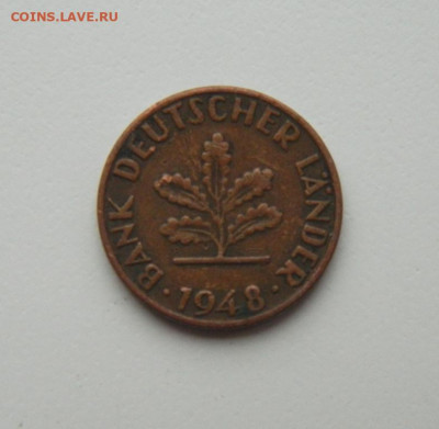 Западная Германия 1 пфенниг 1948 г. "F" до 29.10.20 - DSCN2523.JPG