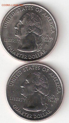 США: Квотеры-штаты: Аляска D, Гавайи D UNC  ФИКС - Alyaska D,Gavayi D p