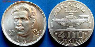 Бразили  400 реалов Год 1936 Окончание: 29-10 В 22-00 мск - браз