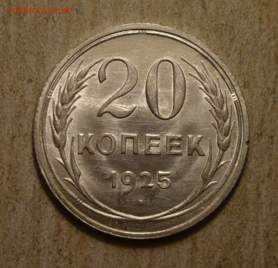 20 копеек 1925 год до 01.11.2020 в 22:10 - P3310516.JPG