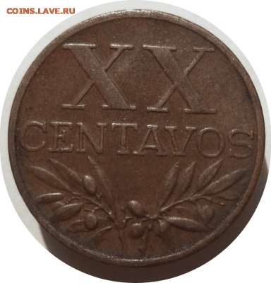 20 сентаво 1953 г. Португалия до 31.10.20 в 22:00 МСК - Rounded_20201030_204858