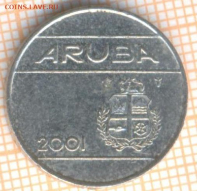 Аруба 25 центов 2001 г., до  03.11.2020 г. 22.00 по Москве - Аруба 25 центов 2001 2128