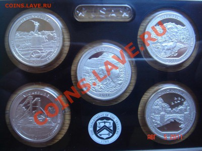 США: Пруф Ag-900 набор квотеров-2011 (5 шт) до 27.9.11 22-0 - Набор Квотеров-1.JPG