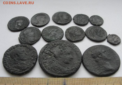 Несколько позднеримских монет разной сохранности - 1.2