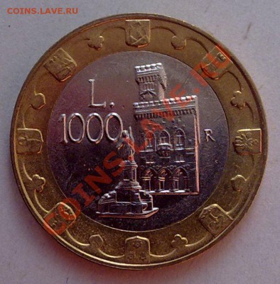 БМ - Сан-Марино 1000 лир 2000 Геральдический лев 27.09 21.00 - 220920113470