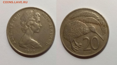 Новая Зеландия 20 центов 1972 г тип 1 - 5.11 22:00 мск - IMG_20200511_191601