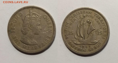 Британские Карибы 25 центов 1955 г 1 тип - 5.11 22:00 мск - IMG_20200823_200515