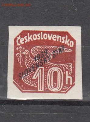 Словакия 1939 1м * 10г  надпечатка до 07 11 - 424