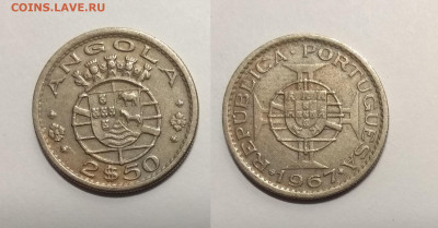 Португальская Ангола 2,5 эскудо 1967 года - 5.11 22:00 мск - IMG_20200823_193344