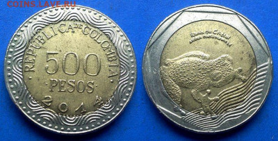Фауна) до 7.11 - Колумбия 500 песо, 2014