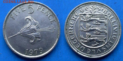 Гернси - 5 пенсов 1979 года до 7.11 - Гернси 5 пенсов, 1979 (2)