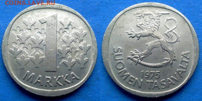 Финляндия - 1 марка 1975 года до 7.11 - Финляндия 1 марка, 1975