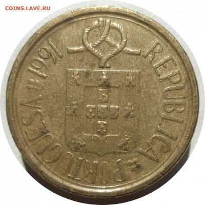 5 эскудо 1991 г. Португалия до 04.11.20 в 22:00 МСК - Rounded_20201103_151134
