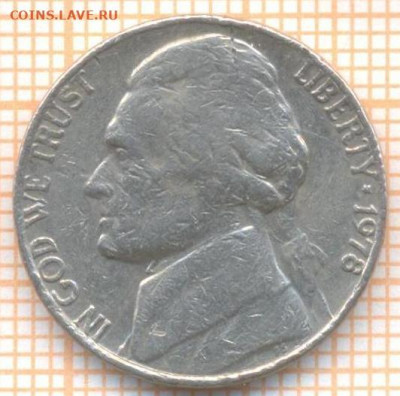 США 5 центов 1978 г., до 09.11.2020 г. 22.00 по Москве - США 5 центов 1978 2194