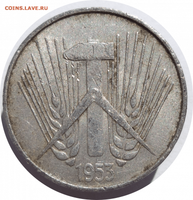 10 пфеннигов 1953 г. ГДР до 04.11.20 в 22:00 МСК - Rounded_20201103_202317