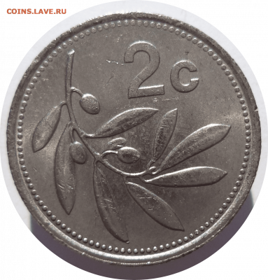 2 цента 1991 г. Мальта до 04.11.20 в 22:00 МСК - Rounded_20201103_213852