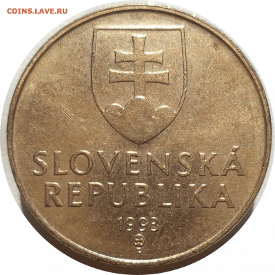 1 крона 1993 г. Словакия до 04.11.20 в 22:00 МСК - Rounded_20201103_223222