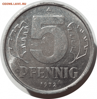 5 пфеннигов 1972 г. ГДР до 05.11.20 в 22:00 МСК - Rounded_20201104_022607