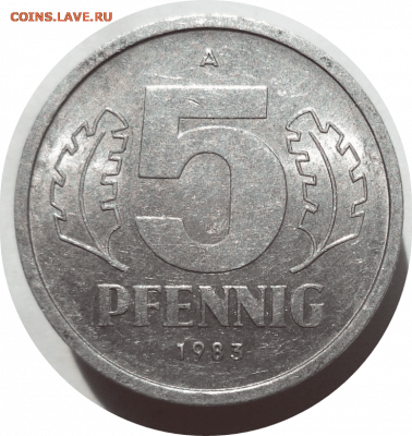 5 пфеннигов 1983 г. ГДР до 05.11.20 в 22:00 МСК - Rounded_20201104_022903