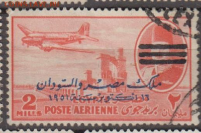 Египет 1952 авиапочта 1м 2м надпечатка до 11 11 - 355