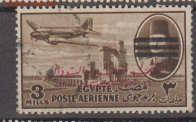 Египет 1952 авиапочта 1м 3м надпечатка до 11 11 - 356