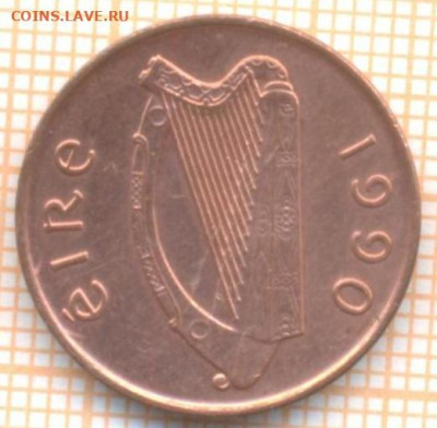 Ирландия 1 пенни 1990 г., до 10.11.2020 г. 22.00 по Москве - Ирландия 1 пенни 1990 2224а