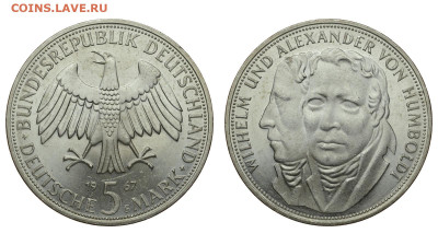ФРГ. 5 марок 1967 г. Гумбольдт. До 08.11.20. - DSH_8955.JPG