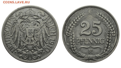 Германия. 25 пфеннигов 1910 г. Е. До 08.11.20. - DSH_8984.JPG