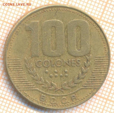 Коста-Рика 100 колонов 1999 г., до 11.11.2020 г. 22.00 по Мо - Коста-Рика 100 колонов 1999 2231