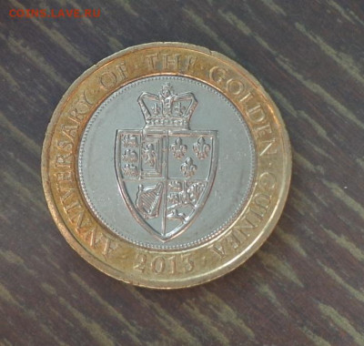 АНГЛИЯ - 2ф. БИМ 350 ЛЕТ ЗОЛОТОЙ ГИНЕЕ до 13.11, 22.00 - Великобритания 2 ф 2013 350 л золотой гинее_1