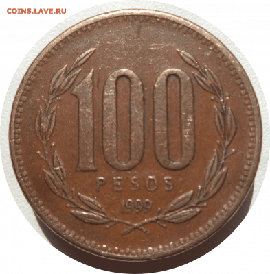 100 песо 1999 г. Чили до 08.11.20 в 22:00 МСК - Rounded_20201107_121650