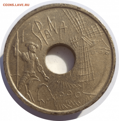 25 песет 1996 г. Испания (Кастилия-Ла-Манча) до 08.11.20 - Rounded_20201107_150438