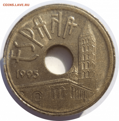 25 песет 1995 г. Испания (Кастилия и Леон) до 08.11.20 в 22: - Rounded_20201107_151611