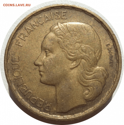 20 франков 1951 г. Франция до 08.11.20 в 22:00 МСК - Rounded_20201107_164349