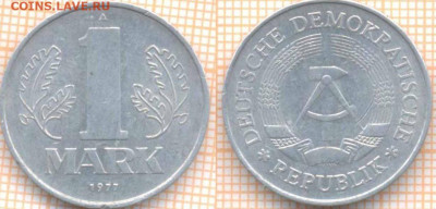 ГДР 1 марка 1977 г., до  11.11.2020 г. 22.00 по Москве - ГДР 1 марка 1977 1483