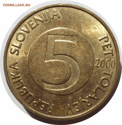 5 толаров 2000 г. Словения до 08.11.20 в 22:00 МСК - Rounded_20201107_191202