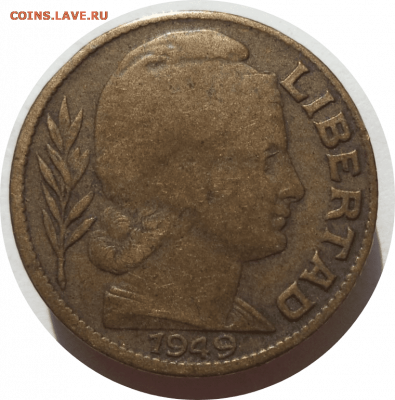 20 сентаво 1949 г. Аргентина до 09.11.20 в 22:00 МСК - Rounded_20201108_022409