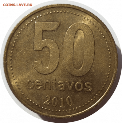 50 сентаво 2010 г. Аргентина до 09.11.20 в 22:00 МСК - Rounded_20201108_031325
