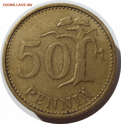 50 пенни 1963 г. Финляндия до 09.11.20 в 22:00 МСК - Rounded_20201108_042229