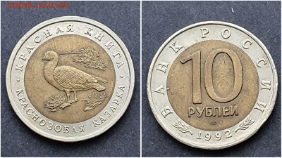Краснозобая Казарка 10 рублей 1992 год. До 13.11. N3 - IMG_20201106_220938