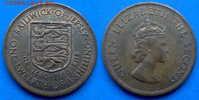 12 шиллинга 1960 (300 лет Карл II) до 16.11 - Джерси 1.12 шиллинга, 1960 n