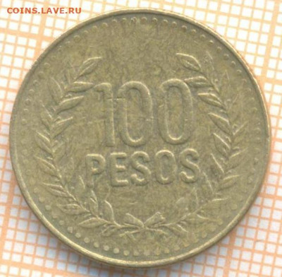 Колумбия 100 песо 2008 г., до 16.11.2020 г. 22.00 по Москве - Клумбия 100 песо 2008 2283