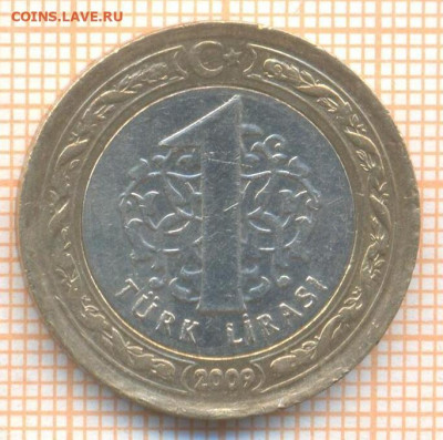Турция 1 лира 2009 г., до  16.11.2020 г. 22.00 по Москве - Турция 1 лира 2009 2292